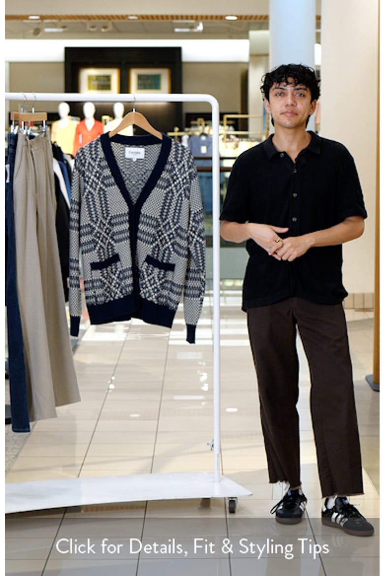 Overshot Geometric Intarsia Cardigan video
