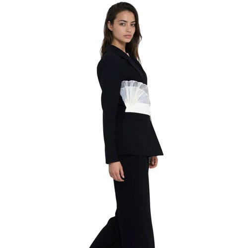 Akalia Roset Blazer With Belt In Black