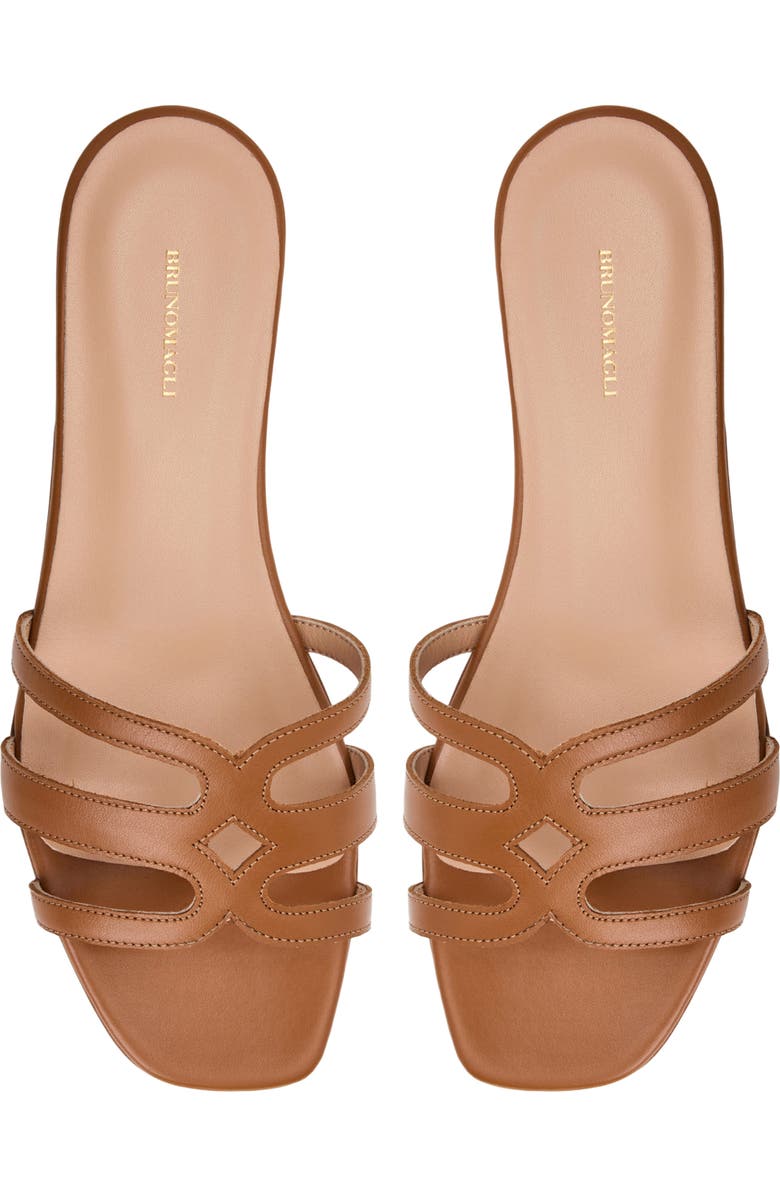 Bruno Magli Flore Slide Sandal, Alternate, color, Cognac Nappa/ Tonal