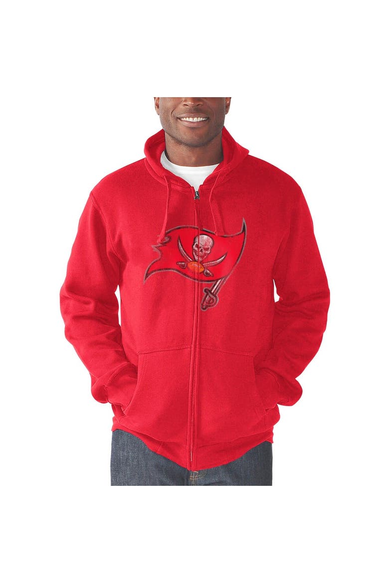 Men's G-III Sports by Carl Banks Red Tampa Bay Buccaneers Primary Logo Full-Zip Hoodie, Alternate, color, Red