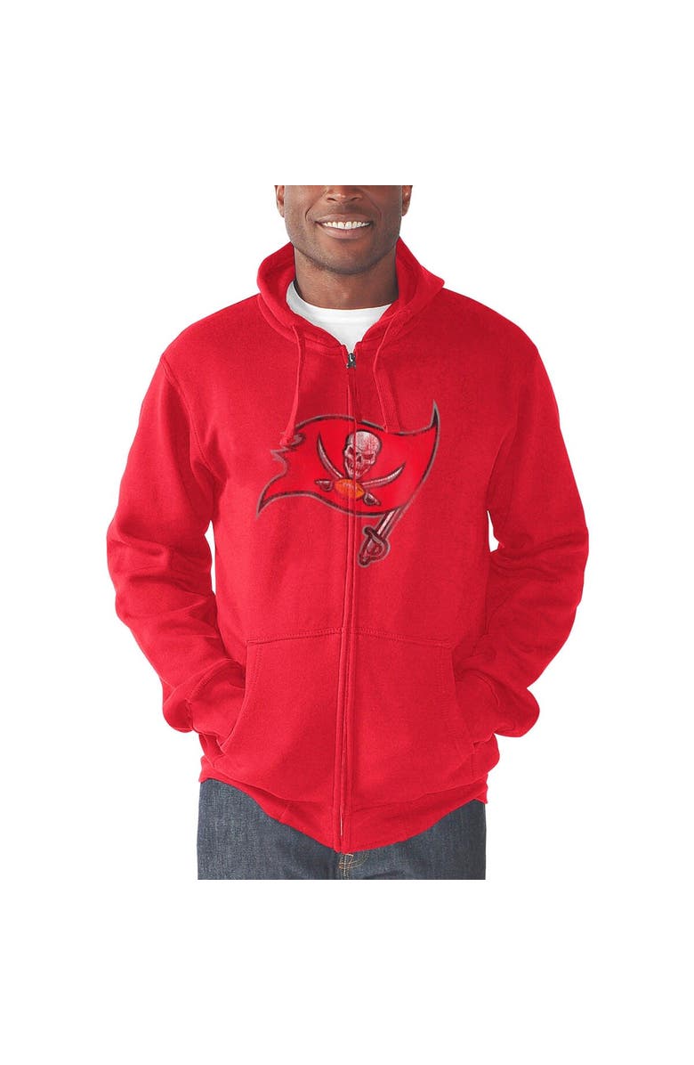 STARTER Men's G-III Sports by Carl Banks Red Tampa Bay Buccaneers Primary Logo Full-Zip Hoodie, Alternate, color,