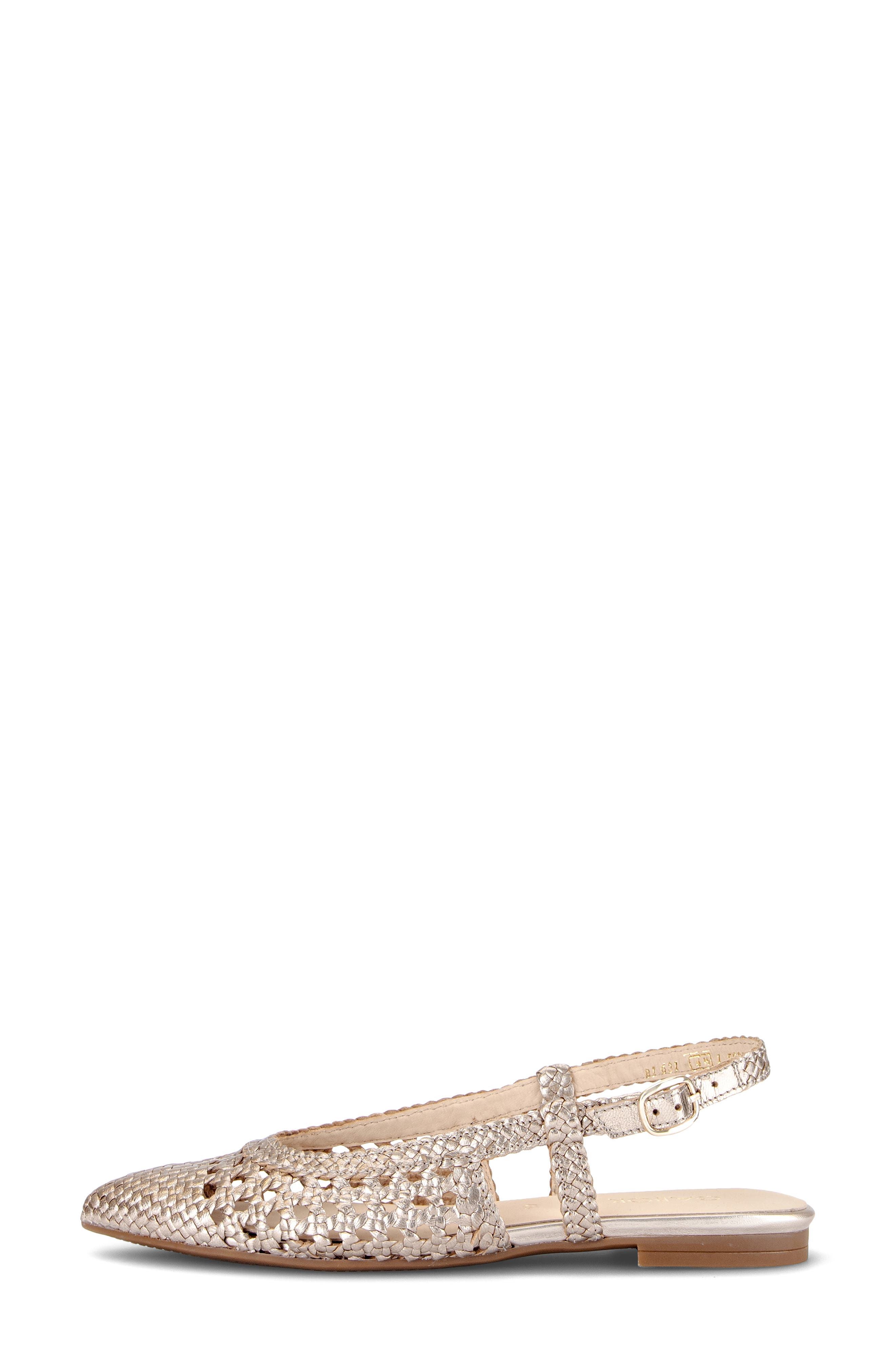 Pointed Toe Slingback Flat, Alternate, color, PUDER