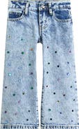 Truly Me Kids' Bejeweled Wide Leg Jeans