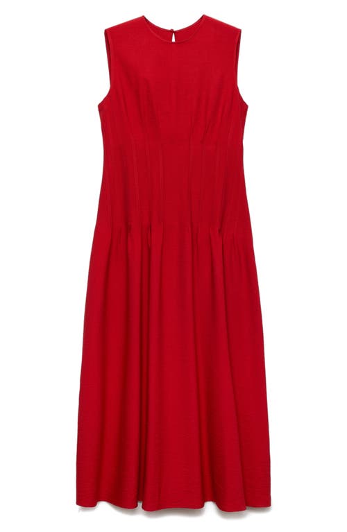 Mango Pleated Fit & Flare Dress