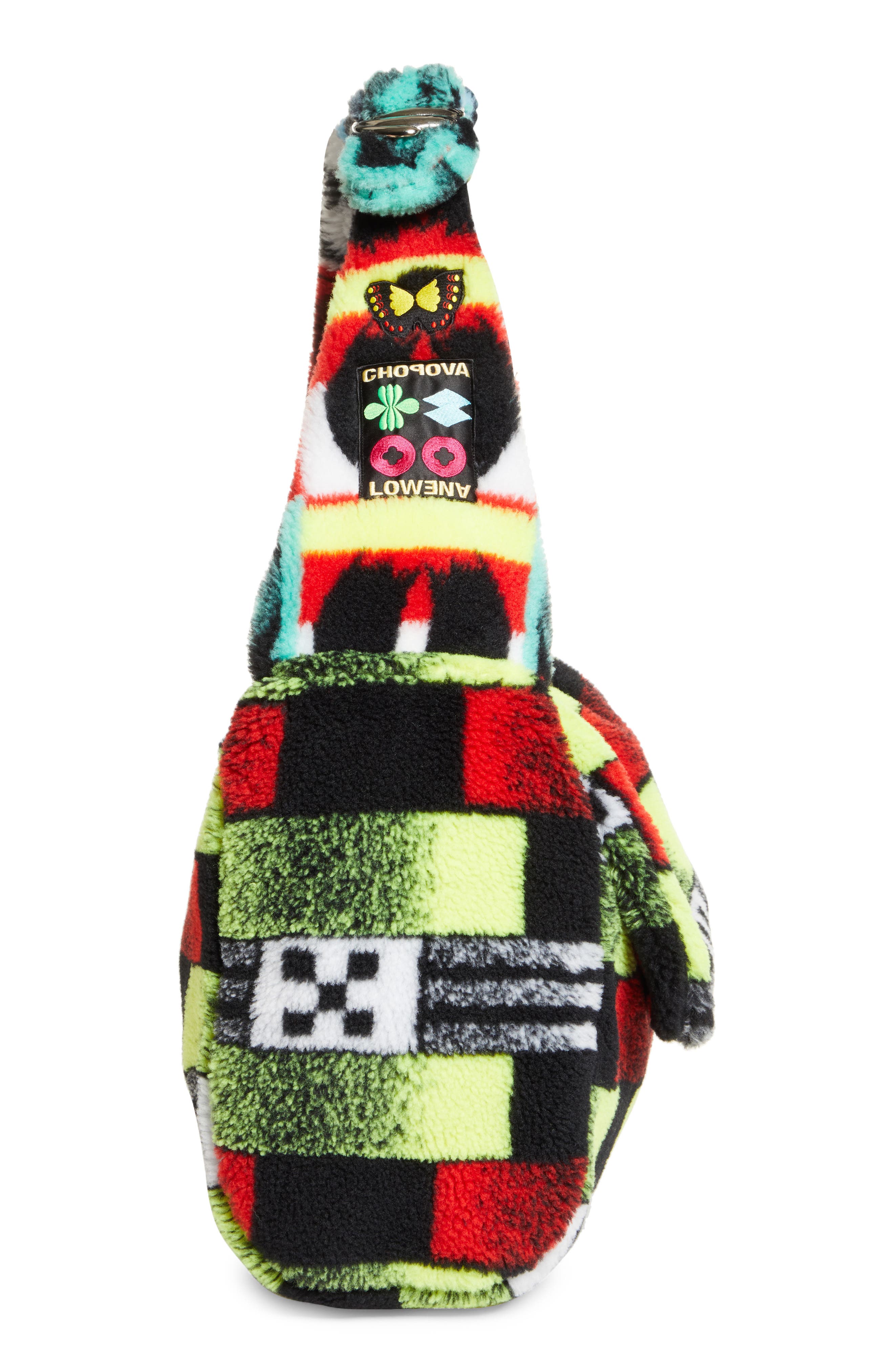 Chopova Lowena Patchwork Fleece Shoulder Bag, Alternate, color, 