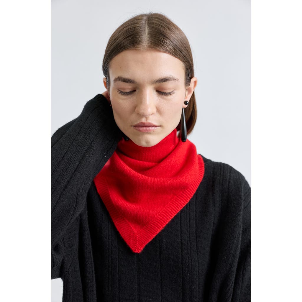 Almina Concept Triangle Neck Scarf In Red