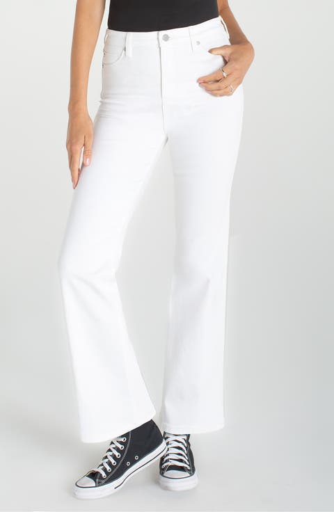 Lucy High Waist Bootcut Jeans (Bright White) (Regular & Petite)