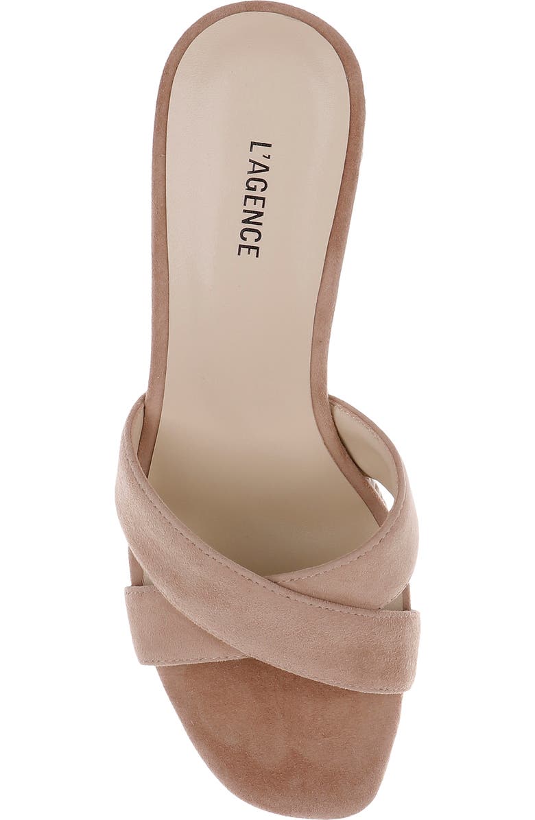 L'AGENCE Rosaline Espadrille Wedge Slide Sandal, Alternate, color, Cappuccino Suede
