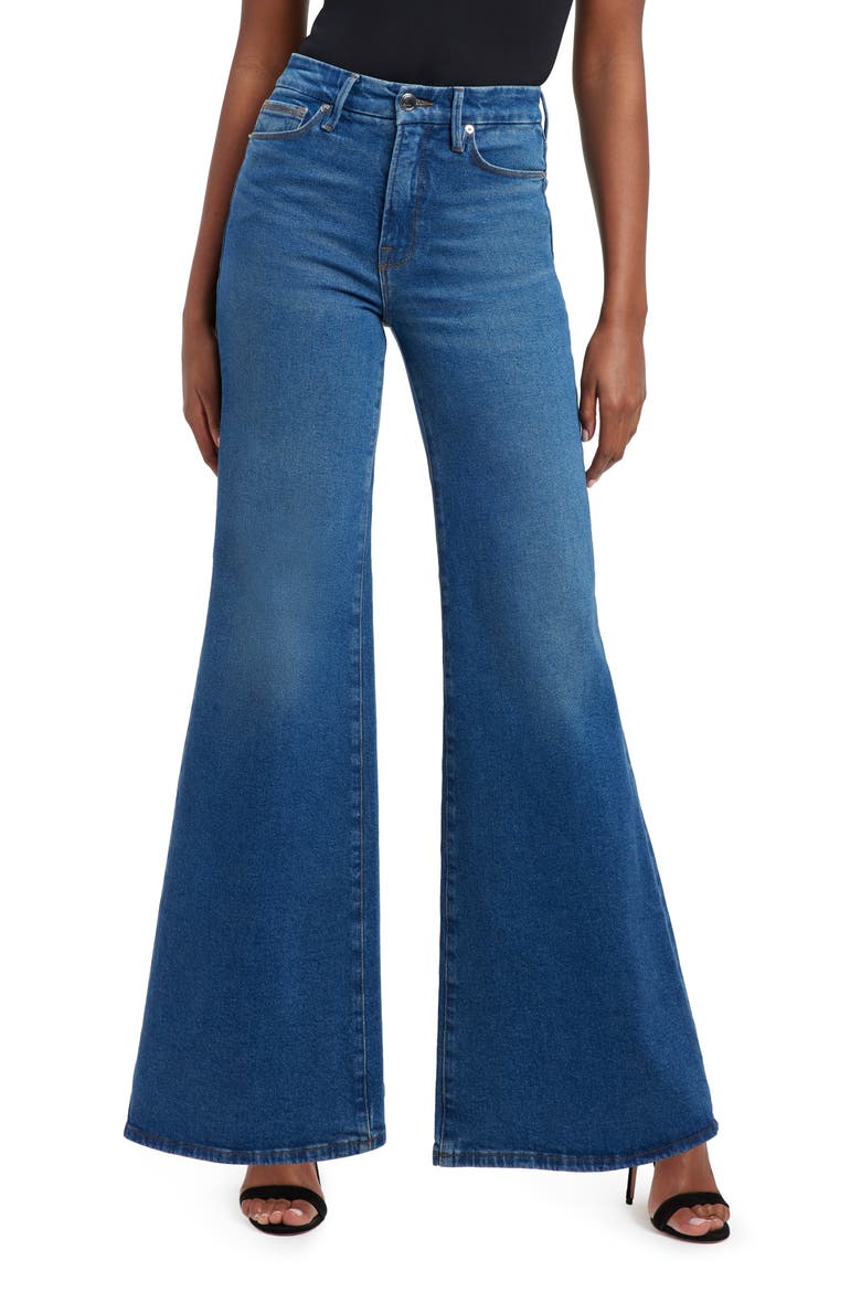 Good Waist Palazzo Jeans, Main, color, BLUE451
