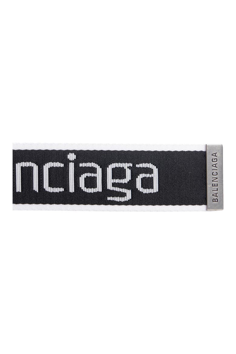 D-Ring Webbed Belt, Alternate, color, BLACK/ WHITE