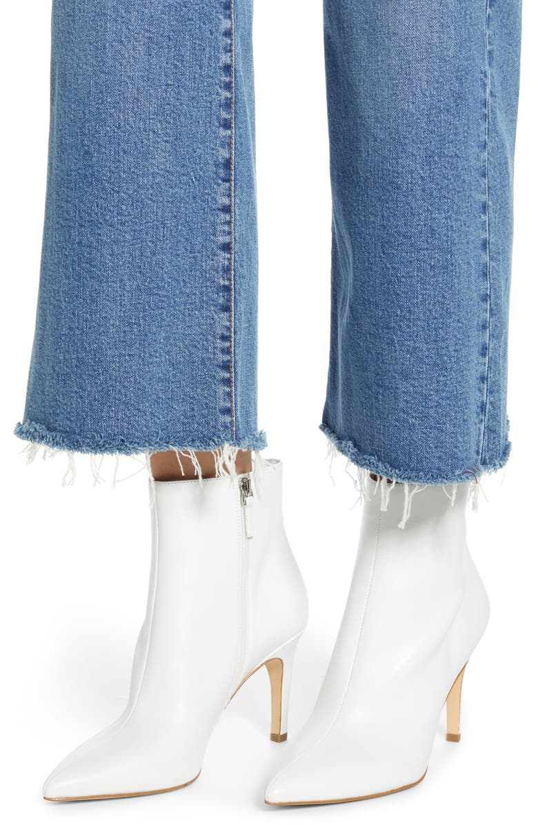 Nobody Denim Milla High Waist Fray Hem Crop Wide Leg Jeans, Alternate, color,