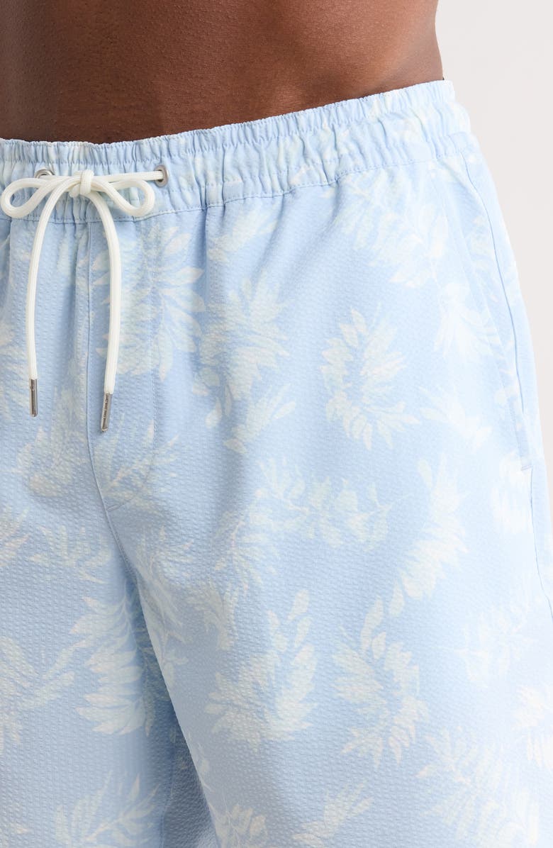 Nordstrom 7-Inch Seersucker Swim Trunks, Alternate, color, Blue Breeze Loose Leaves