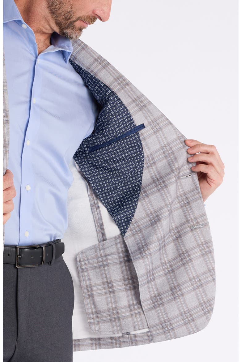 Plaid Sport Coat, Alternate, color, GREY