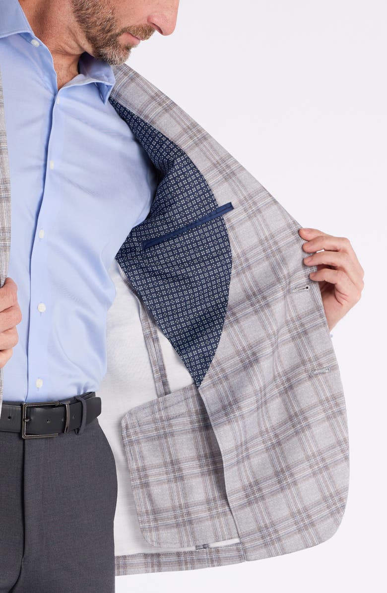 SAVILE ROW CO Plaid Sport Coat, Alternate, color, Grey