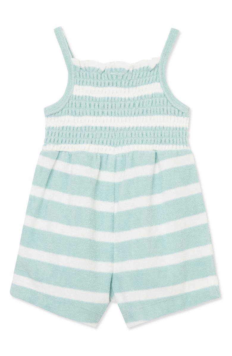 FOCUS Aquatic Organic Cotton Blend Smocked Romper, Alternate, color,