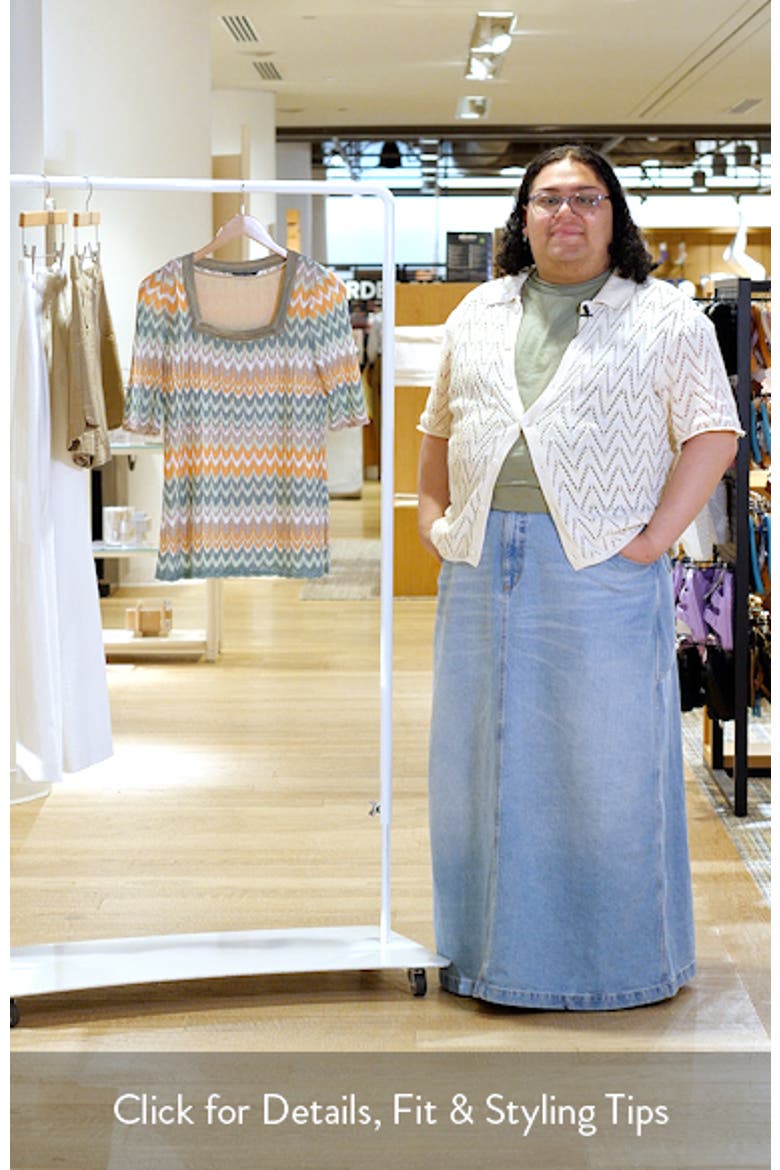 Pointelle Zigzag Knit Tunic video