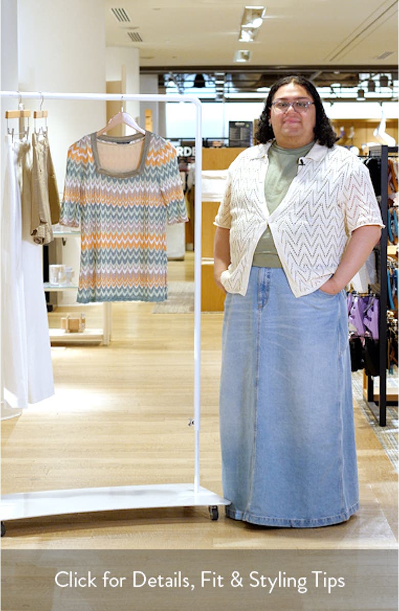 Pointelle Zigzag Knit Tunic, sales video thumbnail