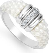 LAGOS White Caviar Diamond Stacking Ring