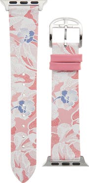 Ted Baker London Floral Leather Band for Apple Watch®, 42mm/44mm