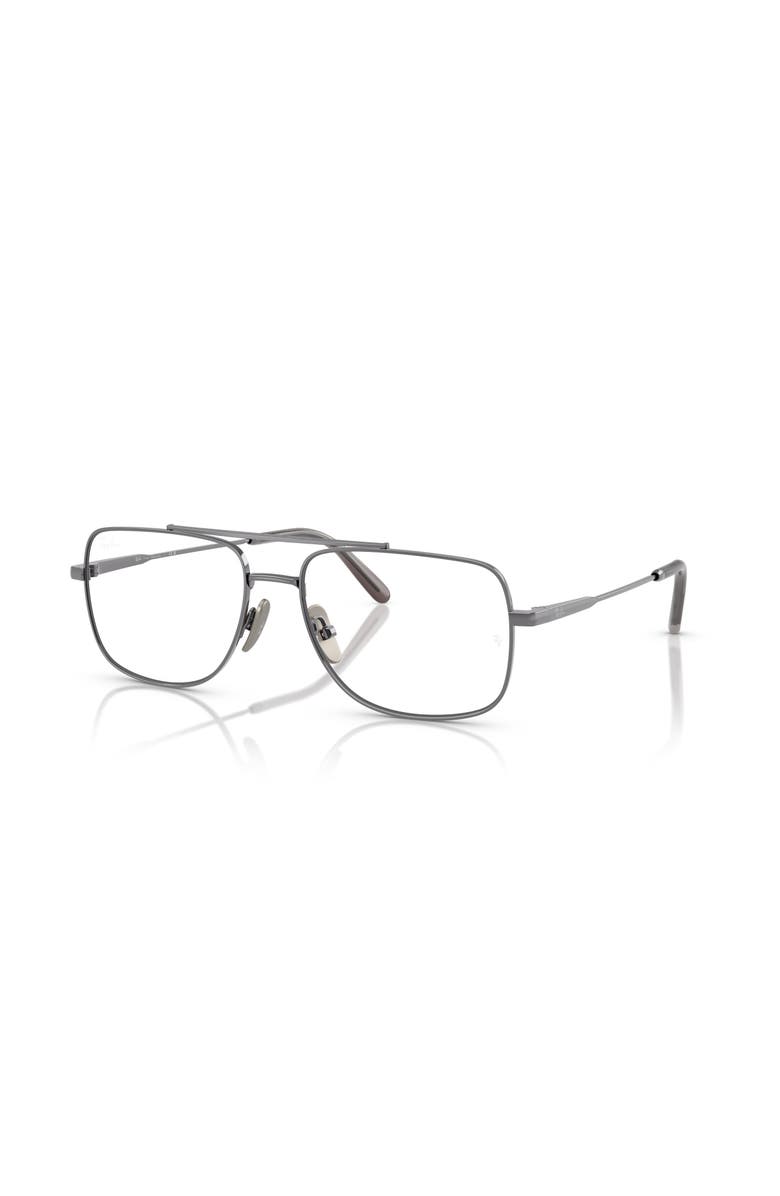 Ray-Ban 58mm Square optical glasses, Main, color, Silver