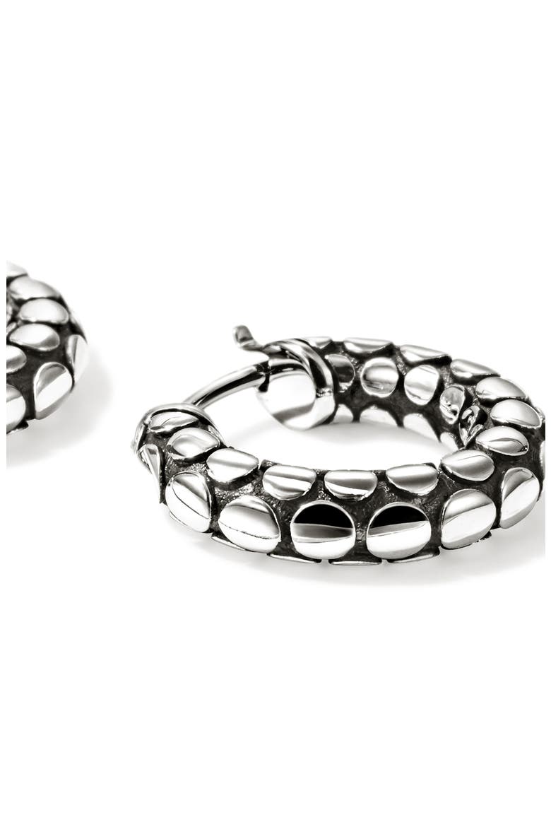 Dot Hoop Earrings, Sterling Silver, Alternate, color, SILVER