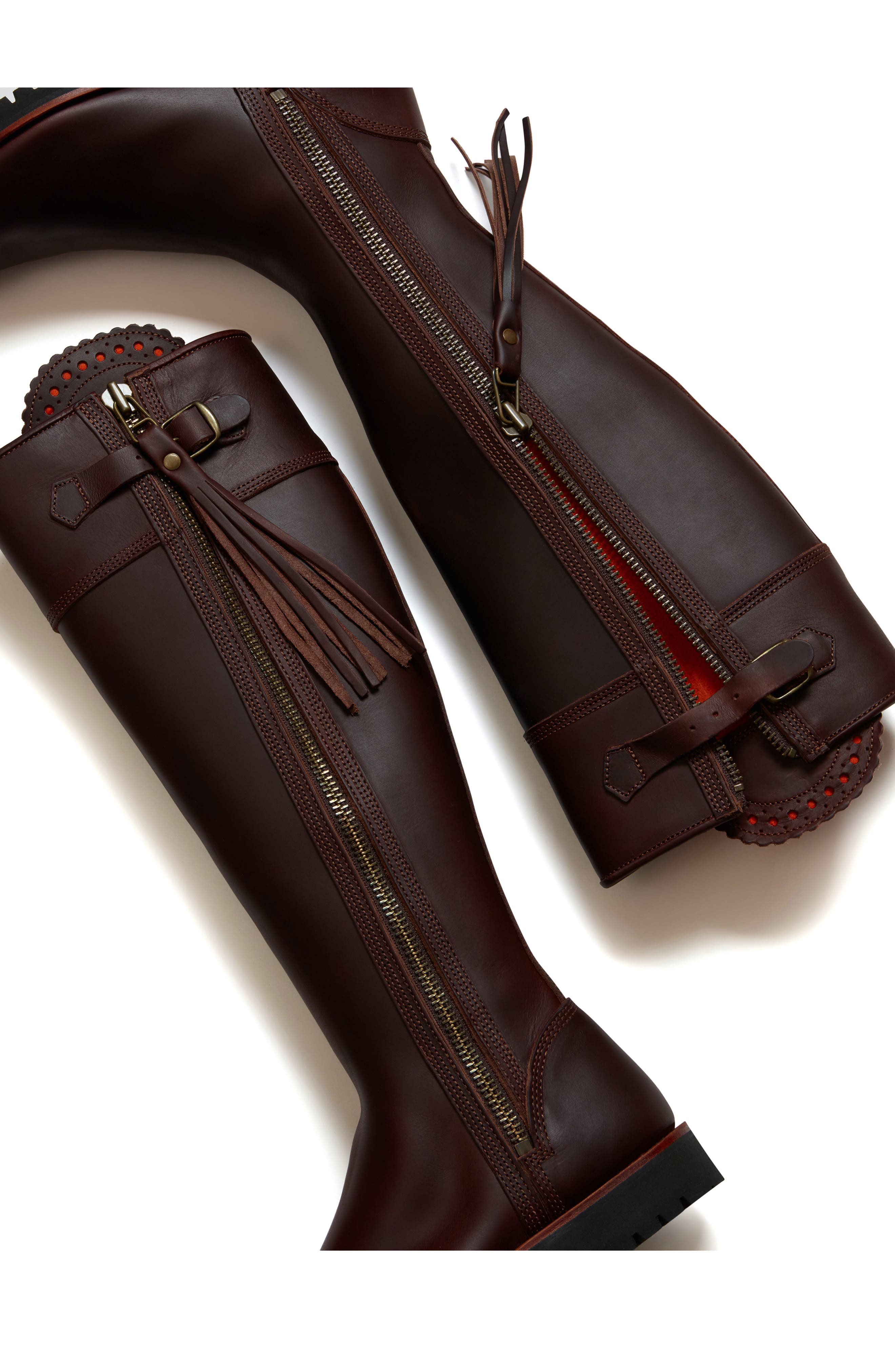 Tassel Knee High Boot, Alternate, color, 227 CONKER