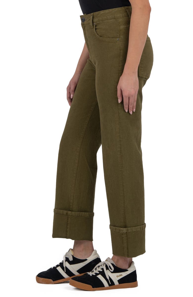 Sienna High Waist Cuffed Hem Wide Leg Jeans