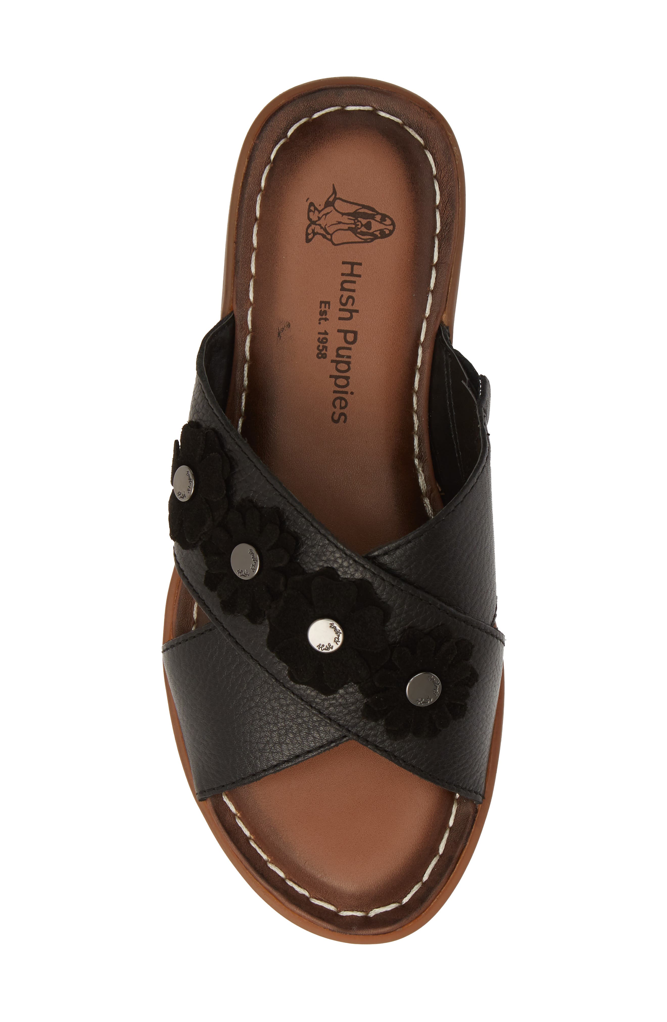 Hush Puppies<sup>®</sup> Olive X-Band Slide Sandal, Alternate, color, 