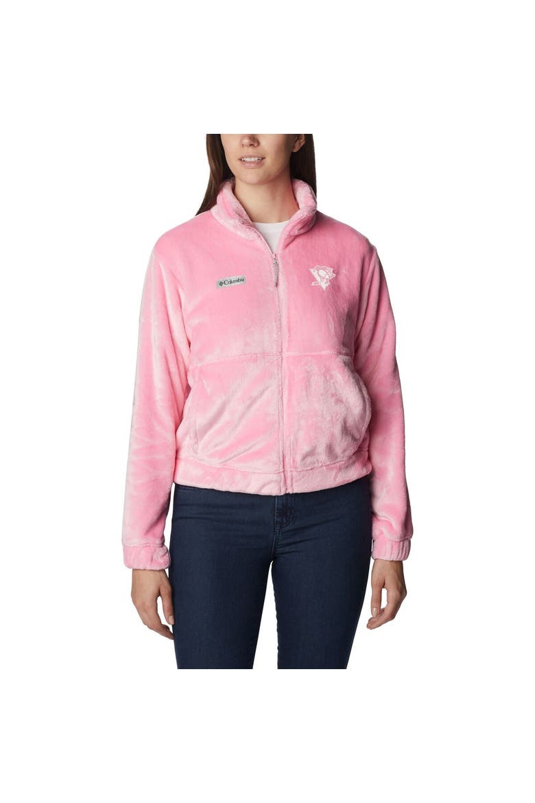 Women's Columbia Pink Pittsburgh Penguins Fire Side Full-Zip Jacket, Alternate, color, Pink