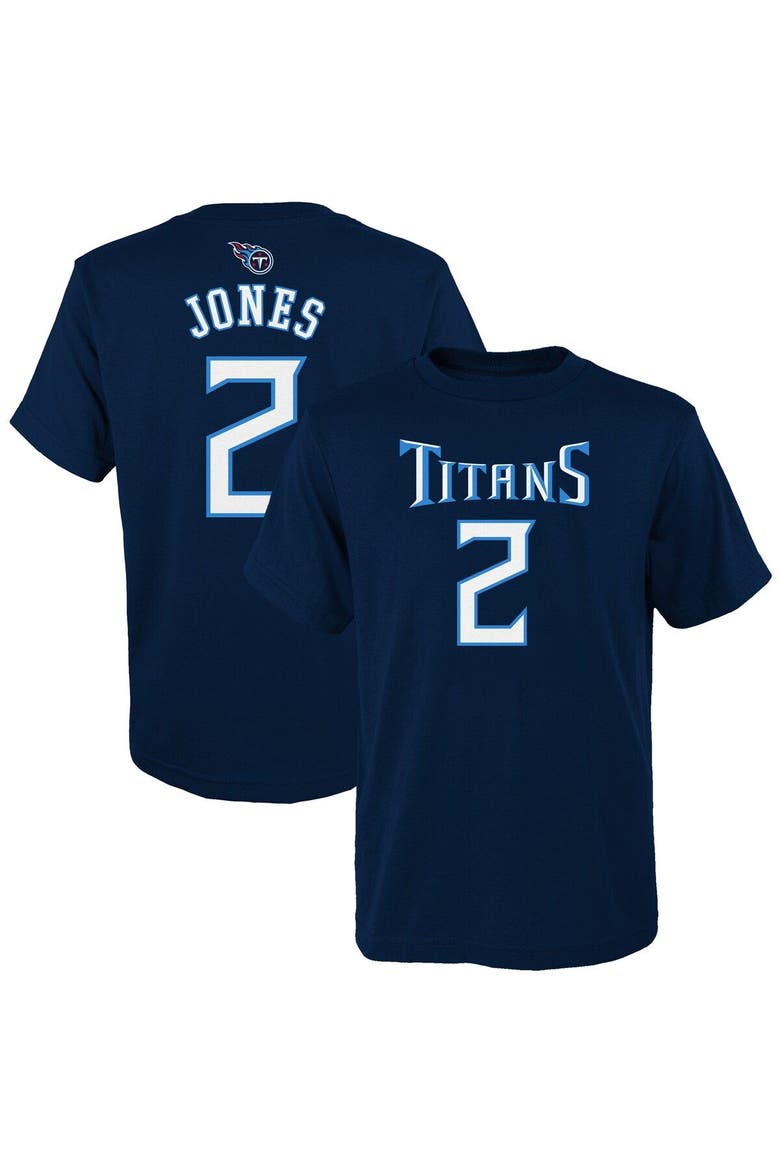Youth Julio Jones Navy Tennessee Titans Mainliner Player Name & Number T-Shirt, Main, color, Navy