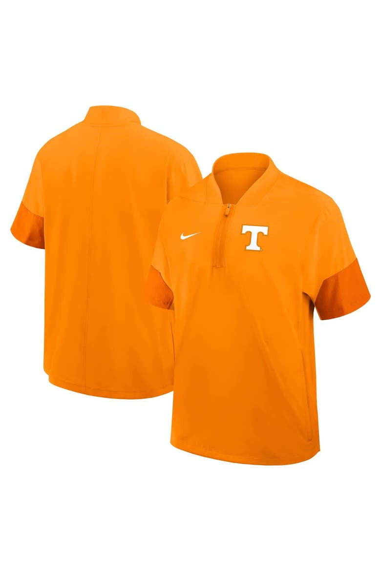Men's Nike Tennessee Orange Tennessee Volunteers 2025 Sideline Short Sleeve Quarter-Zip Coach Jacket, Main, color, Tennessee Orange
