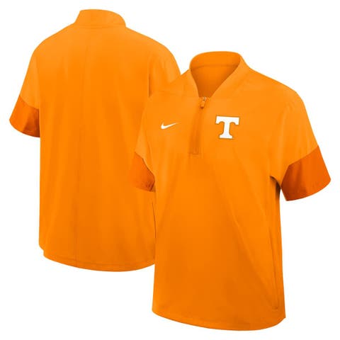 Men's Nike Tennessee Orange Tennessee Volunteers 2025 Sideline Short Sleeve Quarter-Zip Coach Jacket
