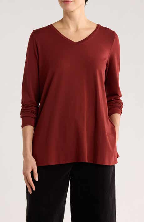 Eileen Fisher V-Neck Long Sleeve Tunic