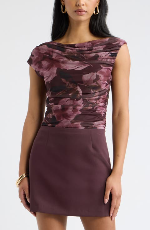 Cap Sleeve Mesh Top