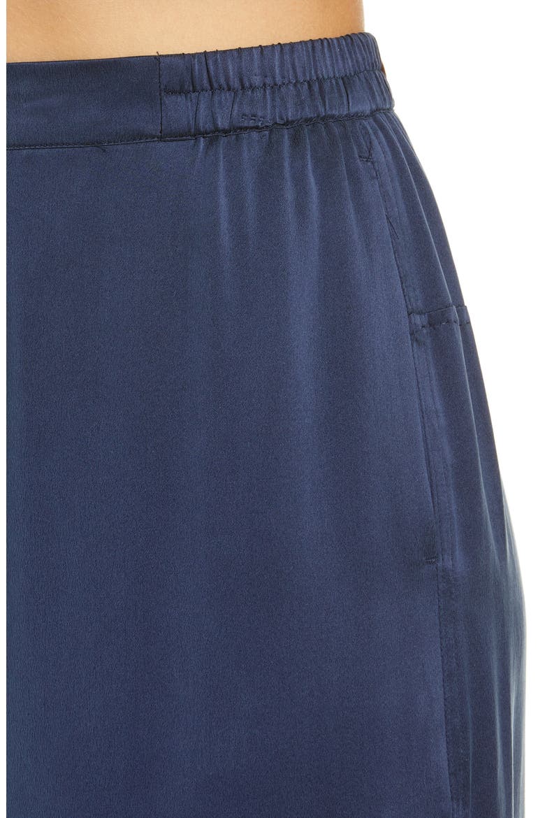 Washable High Waist Silk Pajamas, Alternate, color, DEEP BLUE