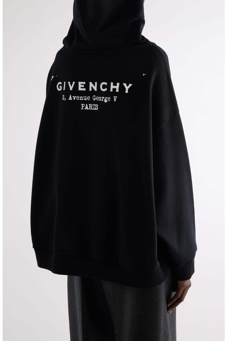 Oversize Logo Graphic Hoodie, Alternate, color, BLACK