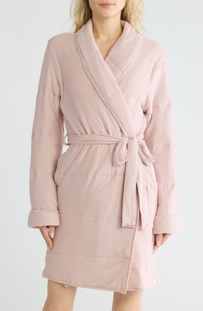Danskin Quilted Jersey Robe, Main, color, 