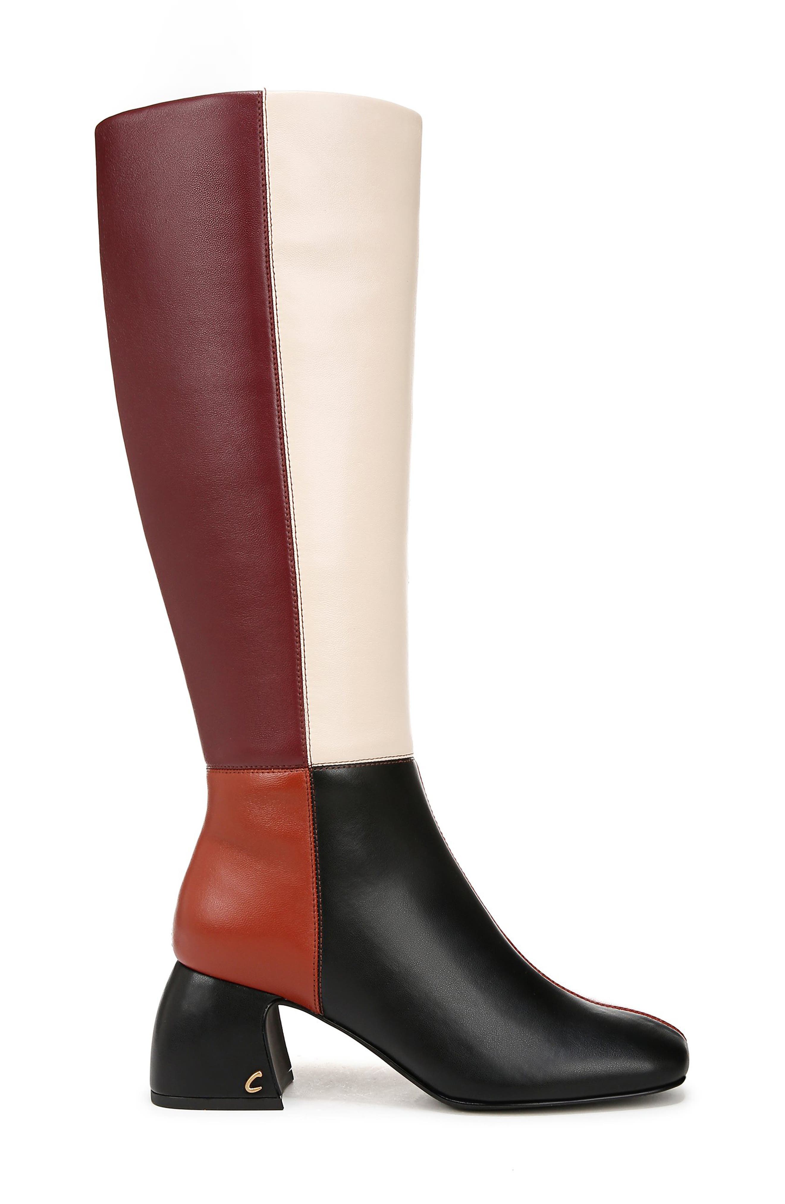 Oaklyn Knee High Boot, Alternate, color, BLACK/ GINGER/ IVORY