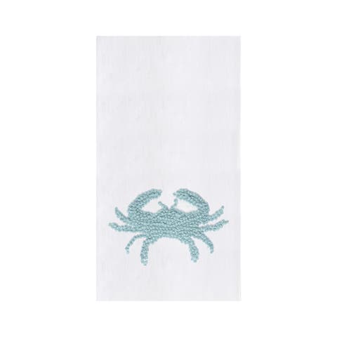 Blue Crab Flour Sack Decorative Kitchen Towel - Coastal Beach House