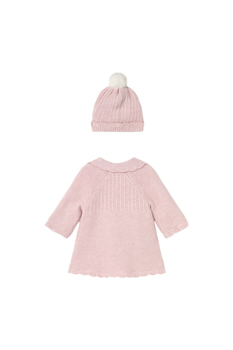 Knit Coat with Hood, Alternate, color, Pink