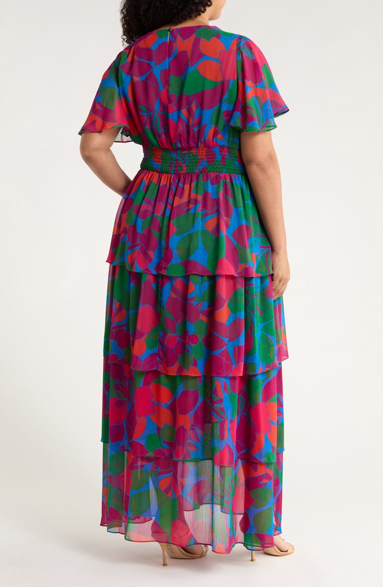 SUGARLIPS Kaeli Floral Amabel Floral Tiered Maxi Dress, Alternate, color,