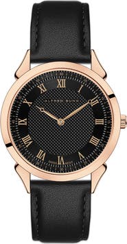 Alfred Sung Swiss Heritage Leather Strap Watch, 42mm