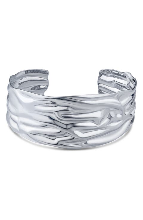Wide Sculptural Cuff Bracelet