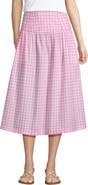 Lands' End Poplin Drop Waist Midi Skirt