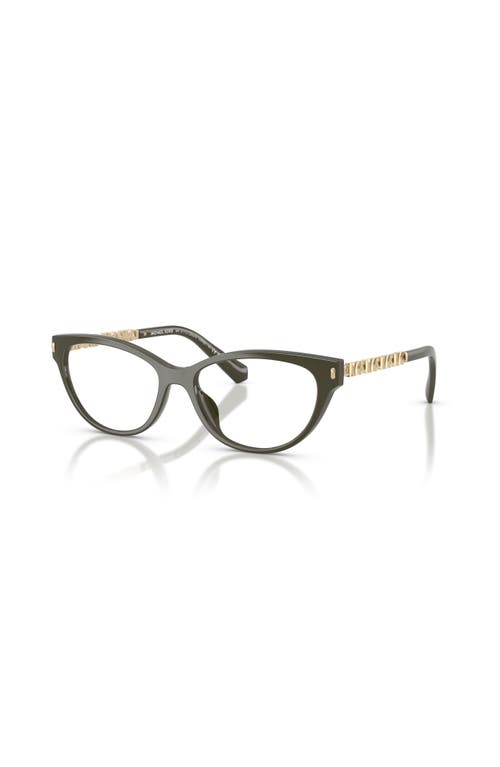 Michael Kors 54mm Cat Eye Optical Glasses In Brown