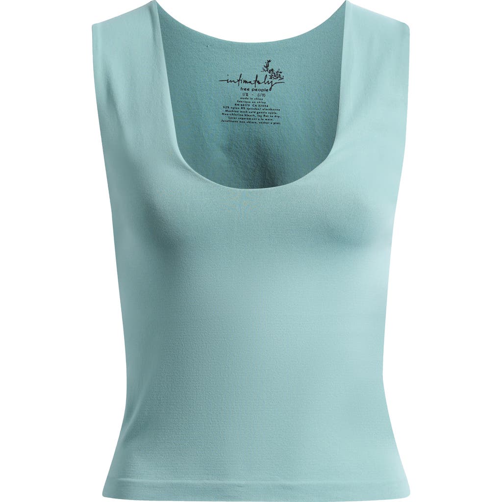 Free People Clean Lines Seamless Muscle Fit Camisole In Blue