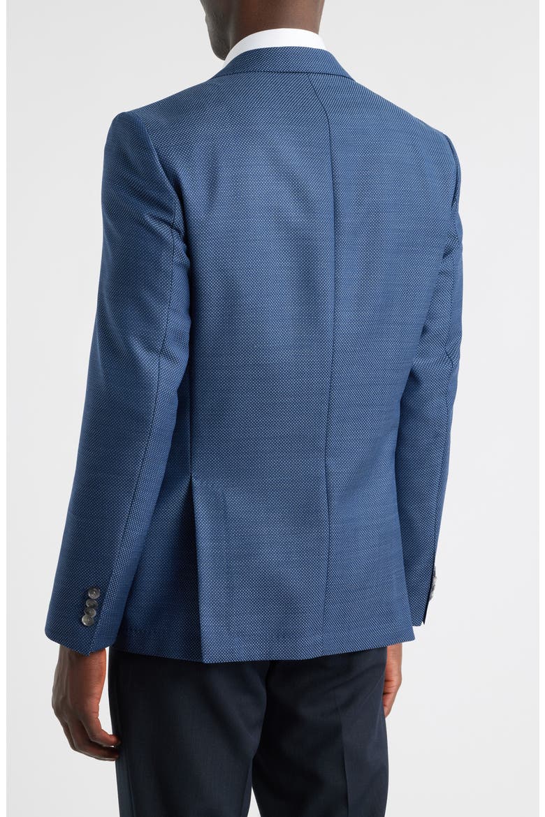 Hutson Slim Fit Blue Textured Wool Sport Coat, Alternate, color, DARK BLUE