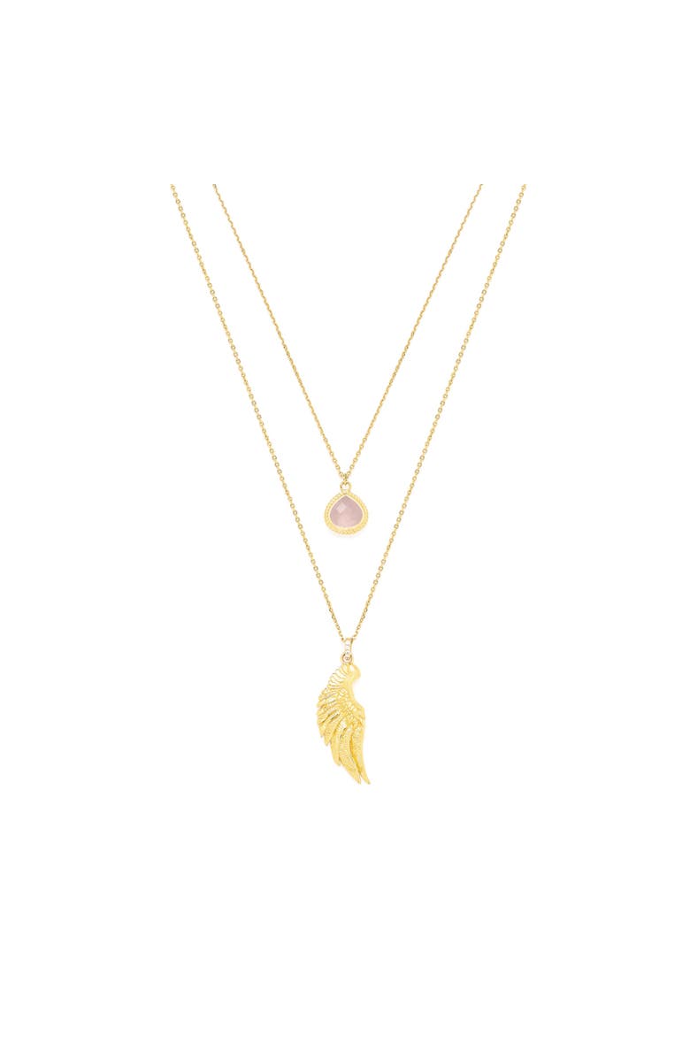 Seven Saints Jewelry Angel Of Love Necklace, Main, color, Gold