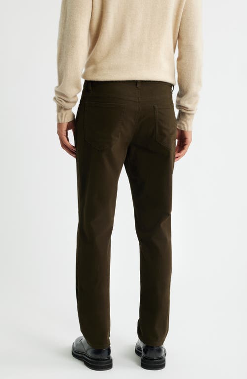 Vince Dylan Slim Fit Peached Stretch Cotton Pants In Green