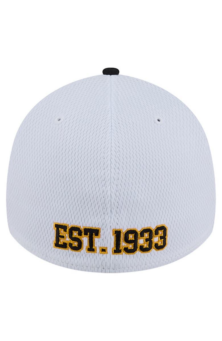 New Era Men
s New Era  White/Black Pittsburgh Steelers Dashmark Rays 39THIRTY Flex Hat, Alternate, color, White